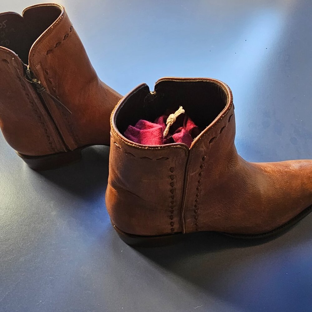 Stallion Men's Brown Leather Zorro Ankle Boots - Picture 2 of 3